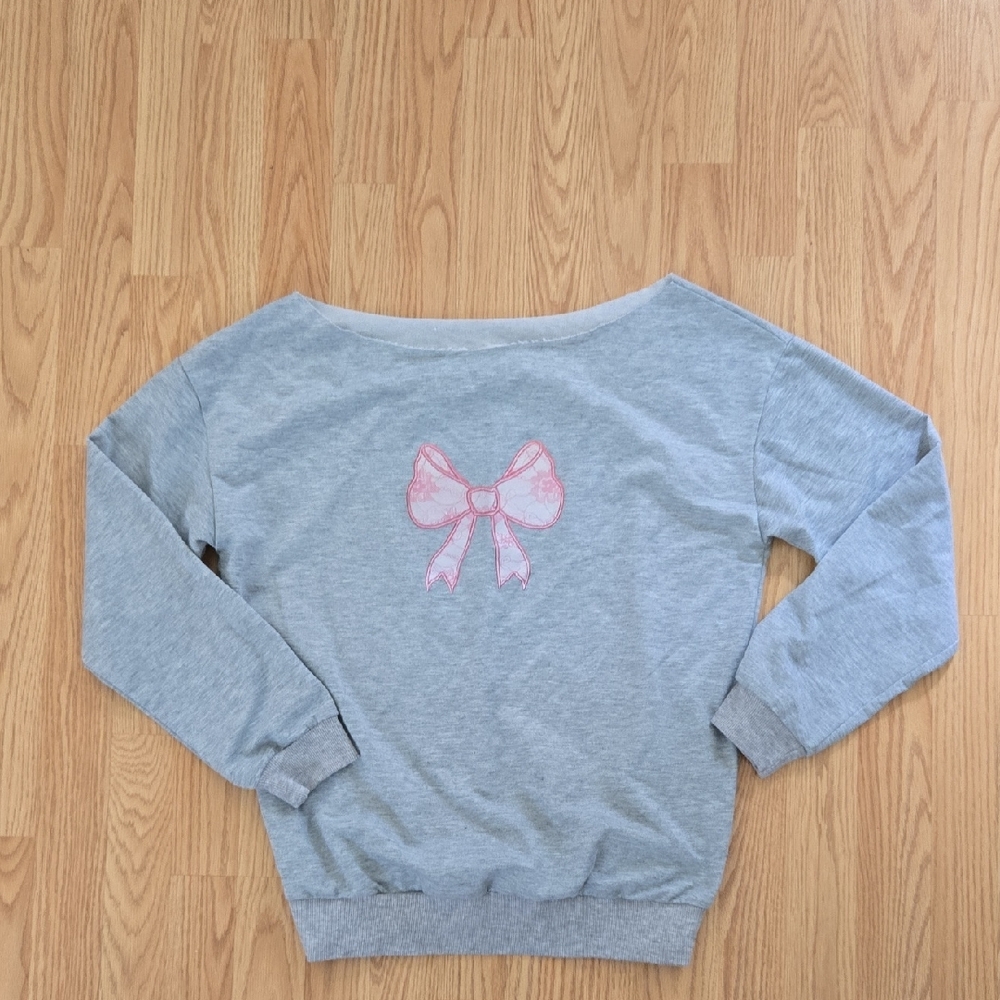 Women's Grey Cold Shoulder Pullover